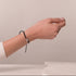 Haifischzahn-Marineblaues Makramee-Armband von Lauren Howe | 925er Sterlingsilber | Kristall